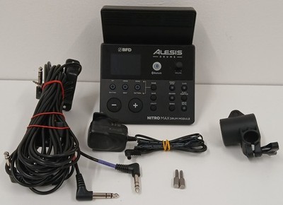 Alesis Nitro Max E-Drums Modul Brain, Kabelbaum, Netzteil + Rahmenklemme