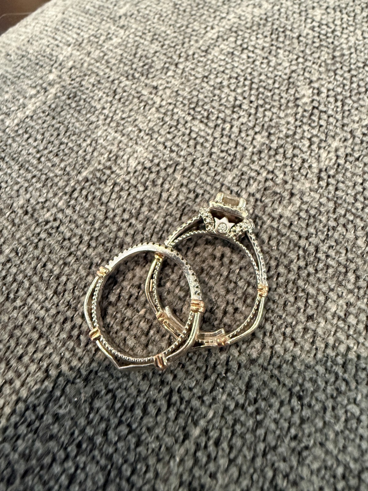 diamond engagement ring set - image 3