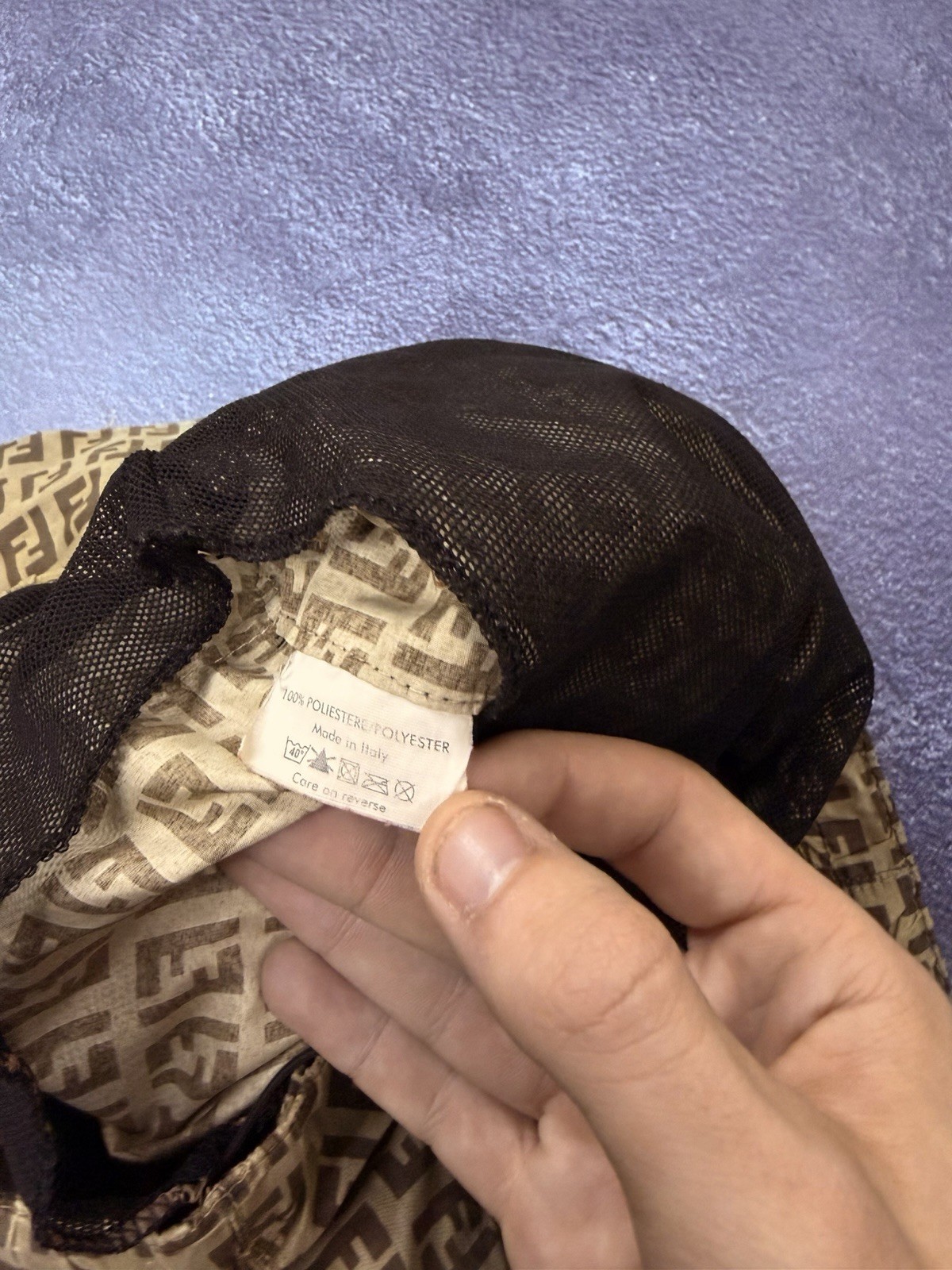 Vintage Fendi Zucca Monogram Swim Shorts Trunks Brown FF Logo IT 46 US Small thumbnail 7