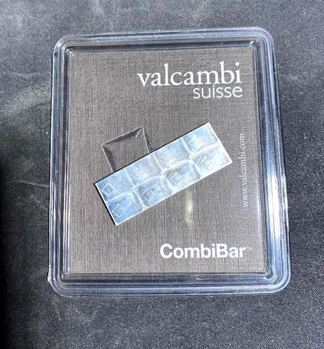 Silver bars, .999 Valcambi, 8 connected bars.