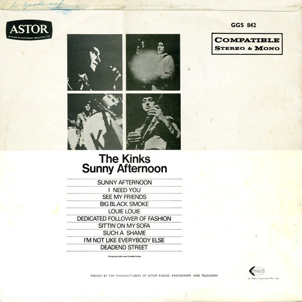 The Kinks - Sunny Afternoon-1967 (VG+/[VG+) - "Vinyl Record" - Image 2 of 4