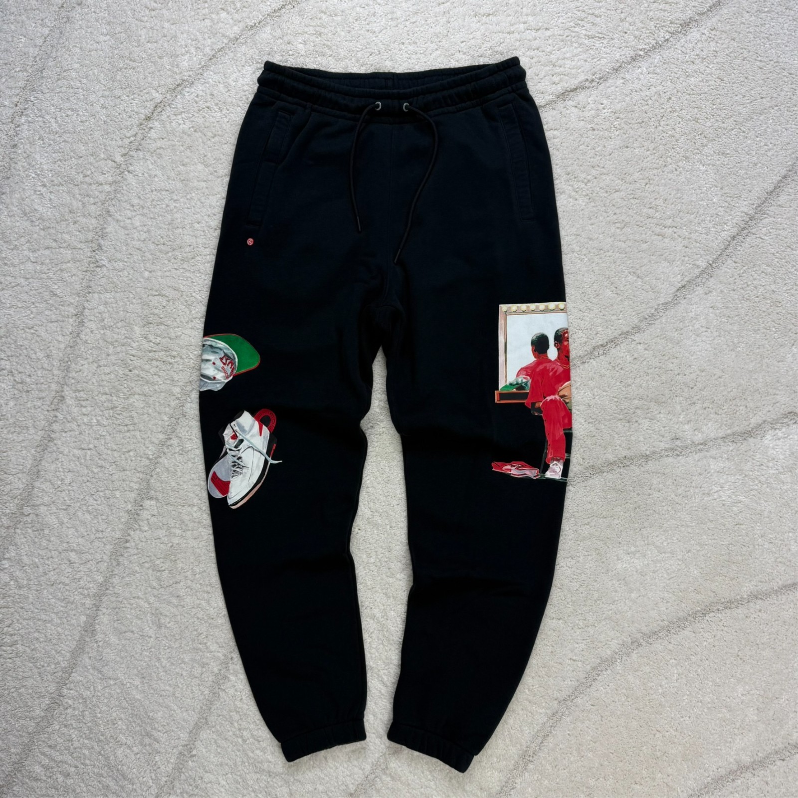VTG Jordan Jacob Rochester Black Sz S Hoodie & Sweatpants Joggers Set Tracksuit image 6