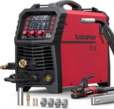 ARCCAPTAIN 165A MIG Welder 110V/220V, 2025 Newest [Large LED Display] 4 in 1