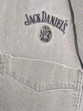 Jack Daniels Logo Long sleeve Corduroy Button Up Mens Small (baggy) Made in USA