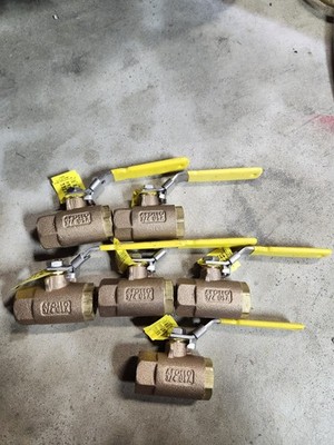  Lot Of 6 Apollo 70-104-27  3/4'' Threaded Bronze Ball Valve 600 PSI  SS Lockable