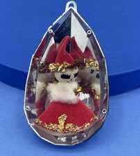 READ Vtg 50s Jewel Brite Christmas Ornament Lantern Diorama Choir Angel