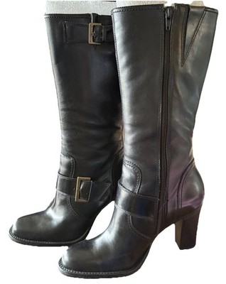 Nordstrom Julius-Lea Tall Black Leather Fashion Boots Size 8