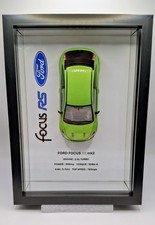 FRAMED FORD FOCUS RS (MK2) 7x5 frame, 3d Car Art  Picture ( GIFT IDEAS ) 1:43