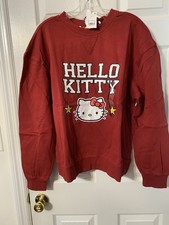Hello Kitty Sweatshirt Women  s Large Red By Sanrio NWT