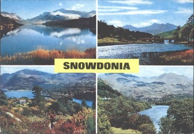 Vintage Snowdonia Multi-View Postkarte - J Arthur Dixon - Wales Landschaft