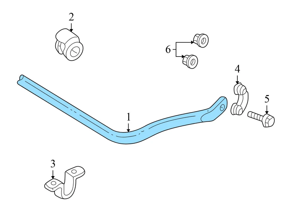 2001-2005 AUDI ALLROAD QUATTRO - Front Stabilizer / SWAY BAR 4Z7411309A - Image 3 of 4