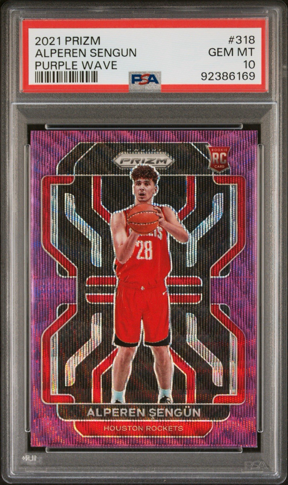 2021-22 Panini Prizm Purple Wave Prizm Alperen Sengun RC #318 PSA 10 GEM MT