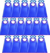 Superhero Capes and Masks for Kids 16 Set, Boys Super Hero Party Favor Costum...