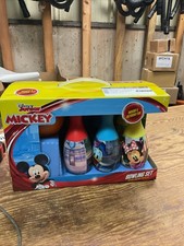Disney Mickey Mouse Bowling Set Kids Indoor/Outdoor 6 Pins 1 Ball Ages 2 NIB