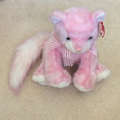 Ty Beanie Babies Beanie Buddy Style Pink Sparkly Plush Cat 1999 Vintage