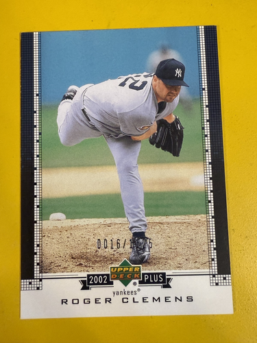 68446 2002 Upper Deck UD Plus #UD38 Roger Clemens 16/1125 BK$15