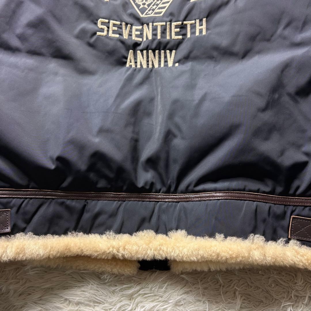 AVIREX B-3 Down Jacket Polyester Flight Jacket Bl… - image 11