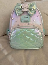 Loungefly Disney The Little Mermaid Ariel Iridescent Pearl Mini Backpack NWT