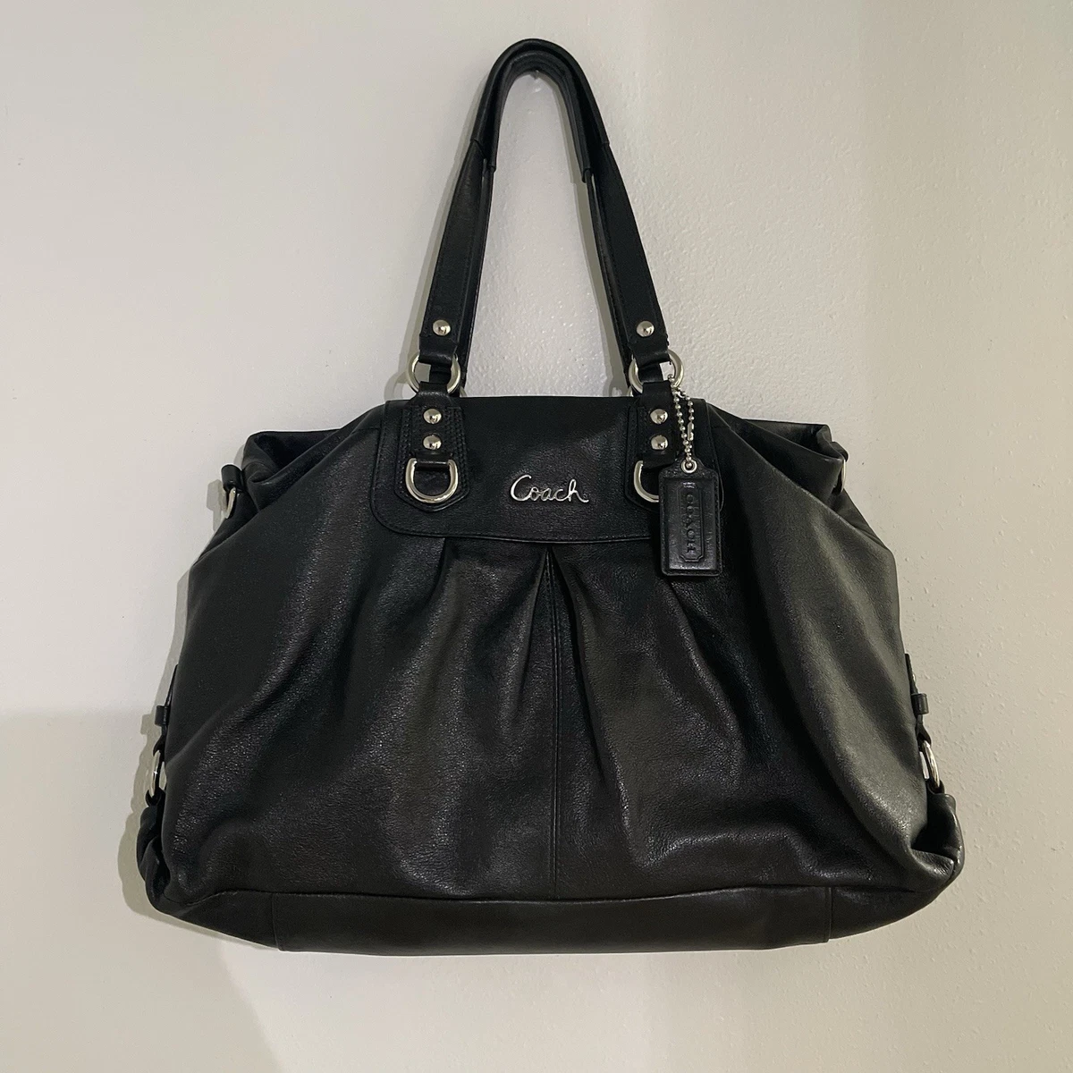 バッグ Y2K COACH Ashley Satchel Bag black tote Coach Ashley Satchel/Top Handle Bag Black Bags & Handbags for
