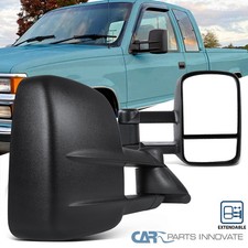 Fits 88-98 Chevy Gmc C10 Ck Tahoe Suburban Telescoping Tow Side Mirrors Manual