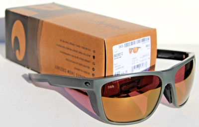 COSTA DEL MAR Ferg XL POLARIZED Sunglasses Matte Olive/Gold Mirror 580G NEW