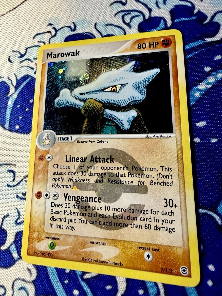 Pokémon 2004 Marowak 7/112 Fire Red & Leaf Green Holo Rare NOSE