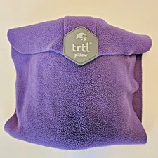 Trtl Travel Pillow Lightweight Washable Neck Support for Airplanes Purple