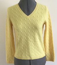 VINTAGE CHARTER CLUB V-NECK CABLE KNIT SWEATER LONG SLEEVES VERY SOFT SIZE M
