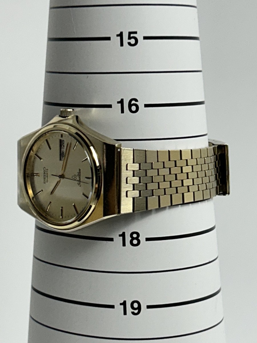 SEIKO シルバーウェーブ ゴールド　セイコー　5933-7030 稼動 SEIKO WATCH SILVER WAVE 5933-7030 QUARTZ DAY DATE KANJI GOLD [Very