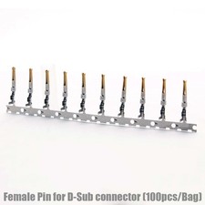 100 Pcs Pack D-Sub Female Pin For Plug Connector Socket Assembly