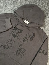 GAP x DISNEY MICKEY And Friend Gray Pull Over Hoodie Front Pocket Extra Soft New