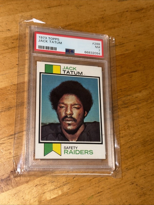 1973 TOPPS #288 JACK TATUM PSA 7 N-MINT ROOKIE CARD Raiders Vintage Football RC