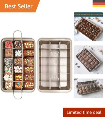 Vielseitige Brownie Backform mit Trennwänden -  für Kuchen und mehr