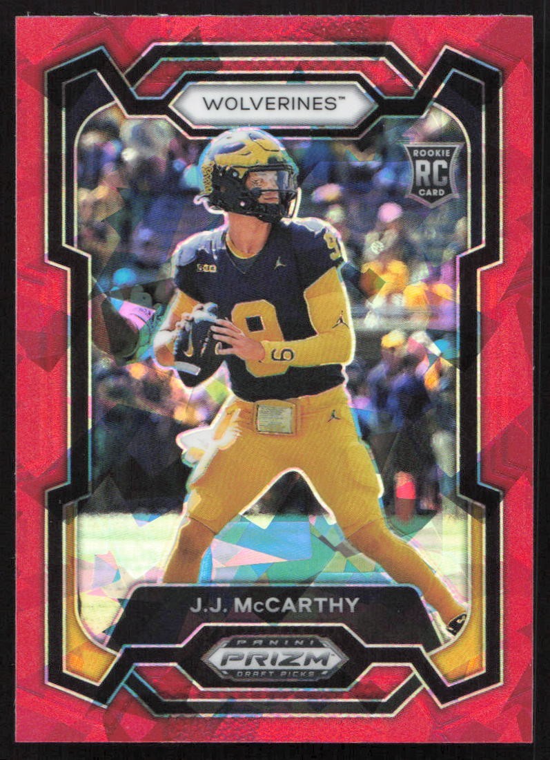 2024 Panini Prizm Draft Picks - J.J. McCarthy #132 Red Ice Prizm (RC)