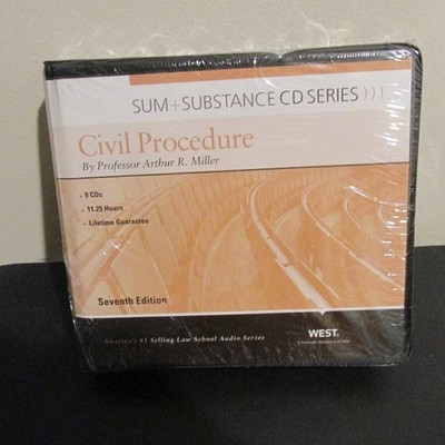 SUM & SUBSTANCE CD SERIES. Civil Procedure 9 CDs. NEW.  Arthur  Miller