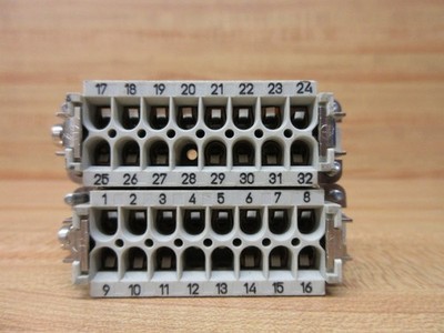 Harting HAN 16A-M Male Connector HAN16AM Missing Contacts (Pack of 2)