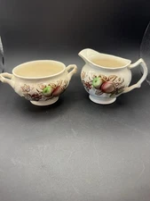 Johnson Brothers, Harvest Time Ironstone Creamer & Sugar No Lid Made In England