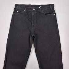 Vintage Levis Jeans Mens 38x30 Black 90s Orange Tab Made USA Denim Pant Dark 550