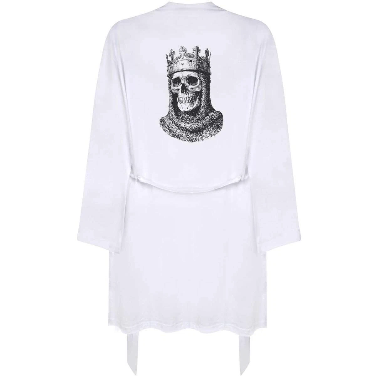 knee length dresses for ladies Gothic Black Lace Skull Robe, Ghost Halloween Costume Duster, Bride Ba –  Jezebel's Fascination main image 0