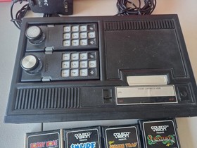 Coleco ColecoVision Console Lot with 4 Games Rare Bundle W/ Cords