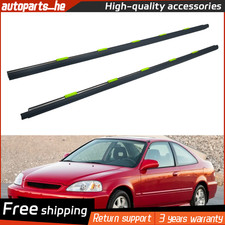For Honda Civic 1996-2000 Door Window Seals 2pcs Weatherstripping New