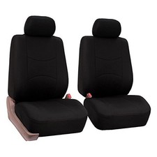Car Seat Covers Front Set in Cloth - Car Seat Black Seat Cover Front Set