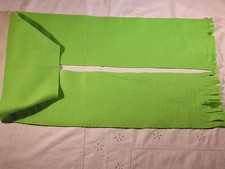 Bright Green Solid Fleece Scarf Warm Cozy 