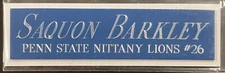 SAQUON BARKLEY PSU NAMEPLATE FOR AUTOGRAPHED Signed Helmet Football JERSEY PHOTO