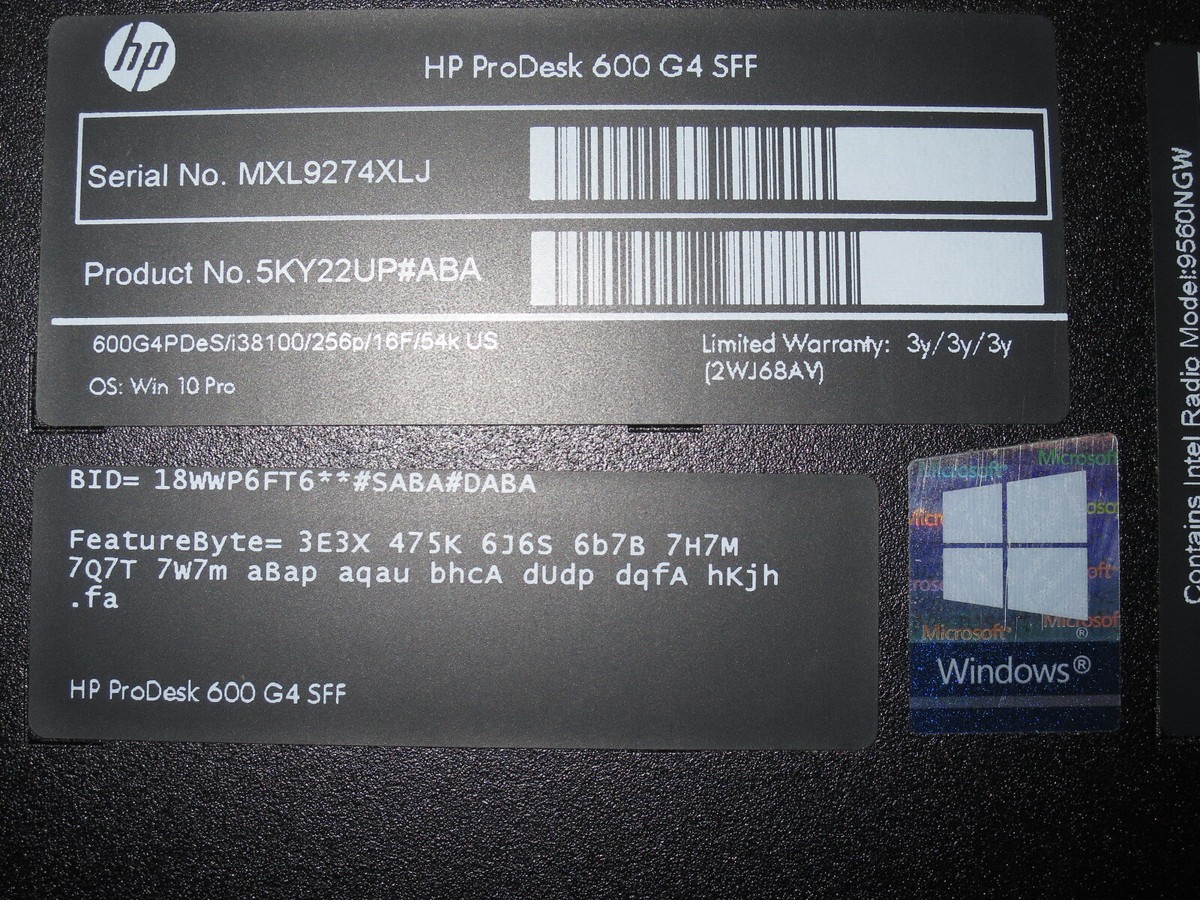 HP ProDesk 600 G4 i3-8100 3.6GHz 256GB SSD 16GB Windows 10 HP ProDesk 600 G4 i3-8100 3.6GHz 256GB SSD 16GB Windows 10