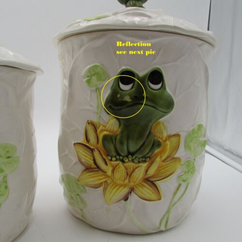 Vtg Neil The Frog 4 Canister Set w/Lids (Sears & Roebuck)(1977-1978) - Picture 3 of 24