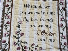 Sisters Blanket Throw 48"x54" Multi-Color Floral