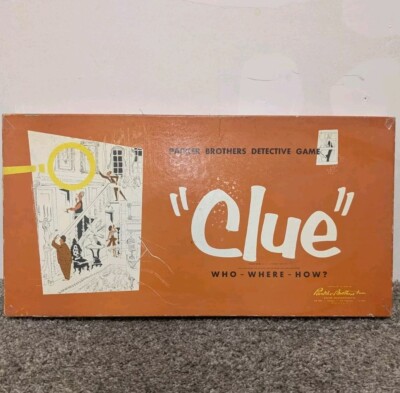 Vtg Clue 1960 Board Game Original Parker Brothers Incomplete Missing Some Cards