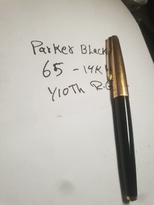 Parker 65 Vintage Fountain Pen 14ct Gold Nib Tested & Working 1/10