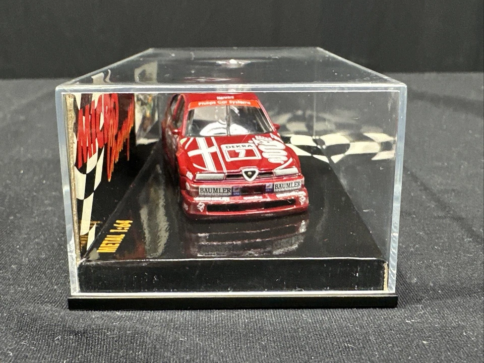 1:64 ESCALA MINICHAMPS 640 930120 ALFA 155 DTM 1993 #7 COCHE FUNDIDO A PRESIÓN COLOR ROJO Foto 2 de 4